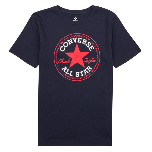 Textiel Jongens T-shirts korte mouwen Converse CORE CHUCK PATCH TEE Marine