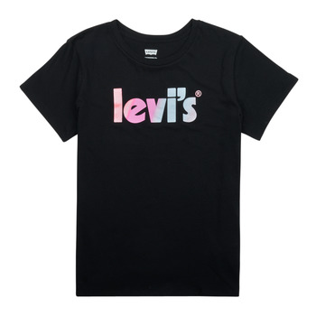 Textiel Meisjes T-shirts korte mouwen Levi's SS POSTER LOGO TEE Zwart