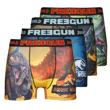 Ondergoed Heren Boxershorts Freegun JURASSIC WORLD X4 Multicolour