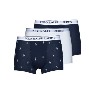 Ondergoed Heren Boxershorts Polo Ralph Lauren CLASSIC TRUNK X3 Marine / Wit / Marine