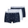Ondergoed Heren Boxershorts Polo Ralph Lauren CLASSIC TRUNK X3 Marine / Wit