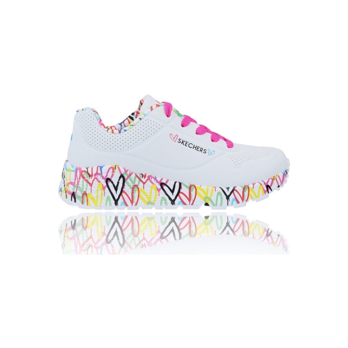 Schoenen Dames Sneakers Skechers Zapatillas Deportivas de  314976L UNO LITE - LOVELY LUV Wit
