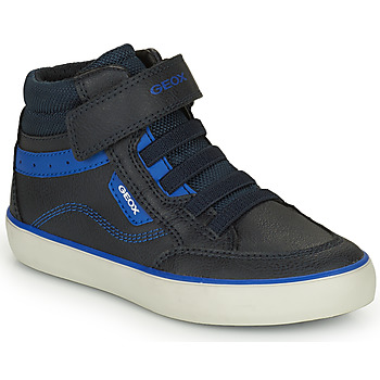 Schoenen Jongens Hoge sneakers Geox J GISLI BOY Zwart / Blauw