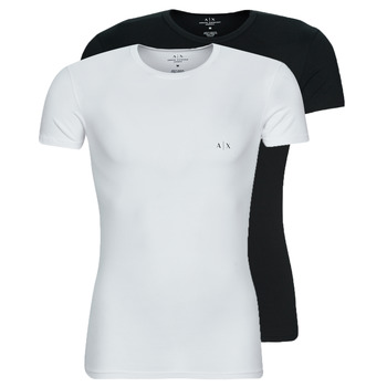 Textiel Heren T-shirts korte mouwen Armani Exchange 956005-CC282 Zwart / Wit