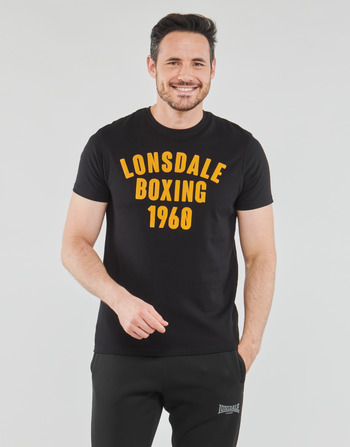 Textiel Heren T-shirts korte mouwen Lonsdale PITSLIGO Zwart