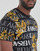 Textiel Heren T-shirts korte mouwen Versace Jeans Couture 73GAH6S0-G89 Zwart / Wit / Geel