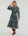 Textiel Dames Lange jurken Tommy Hilfiger BANDANA VIS MIDI SHIRT DRESS LS Marine