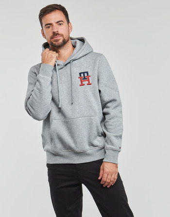 Textiel Heren Sweaters / Sweatshirts Tommy Hilfiger ESSENTIAL MONOGRAM HOODY Grijs / Gevlekt