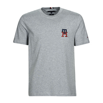 Textiel Heren T-shirts korte mouwen Tommy Hilfiger ESSENTIAL MONOGRAM TEE Grijs / Gevlekt