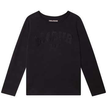 Textiel Meisjes T-shirts met lange mouwen Zadig & Voltaire X15356-09B Zwart