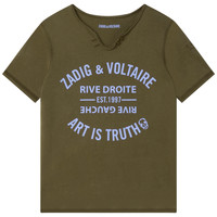 Textiel Jongens T-shirts korte mouwen Zadig & Voltaire X25336-64E Kaki