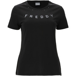 Textiel Dames T-shirts korte mouwen Freddy S2WALT2 Zwart
