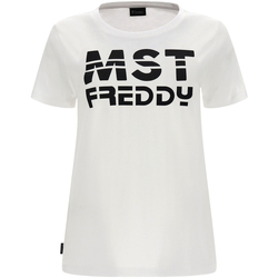 Textiel Dames T-shirts korte mouwen Freddy S2WMAT1 Wit