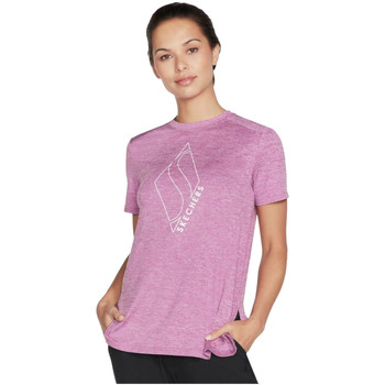 Textiel Dames T-shirts korte mouwen Skechers Diamond Blissful Tee Violet
