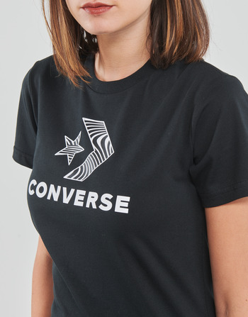 Converse STAR CHEVRON TEE Zwart