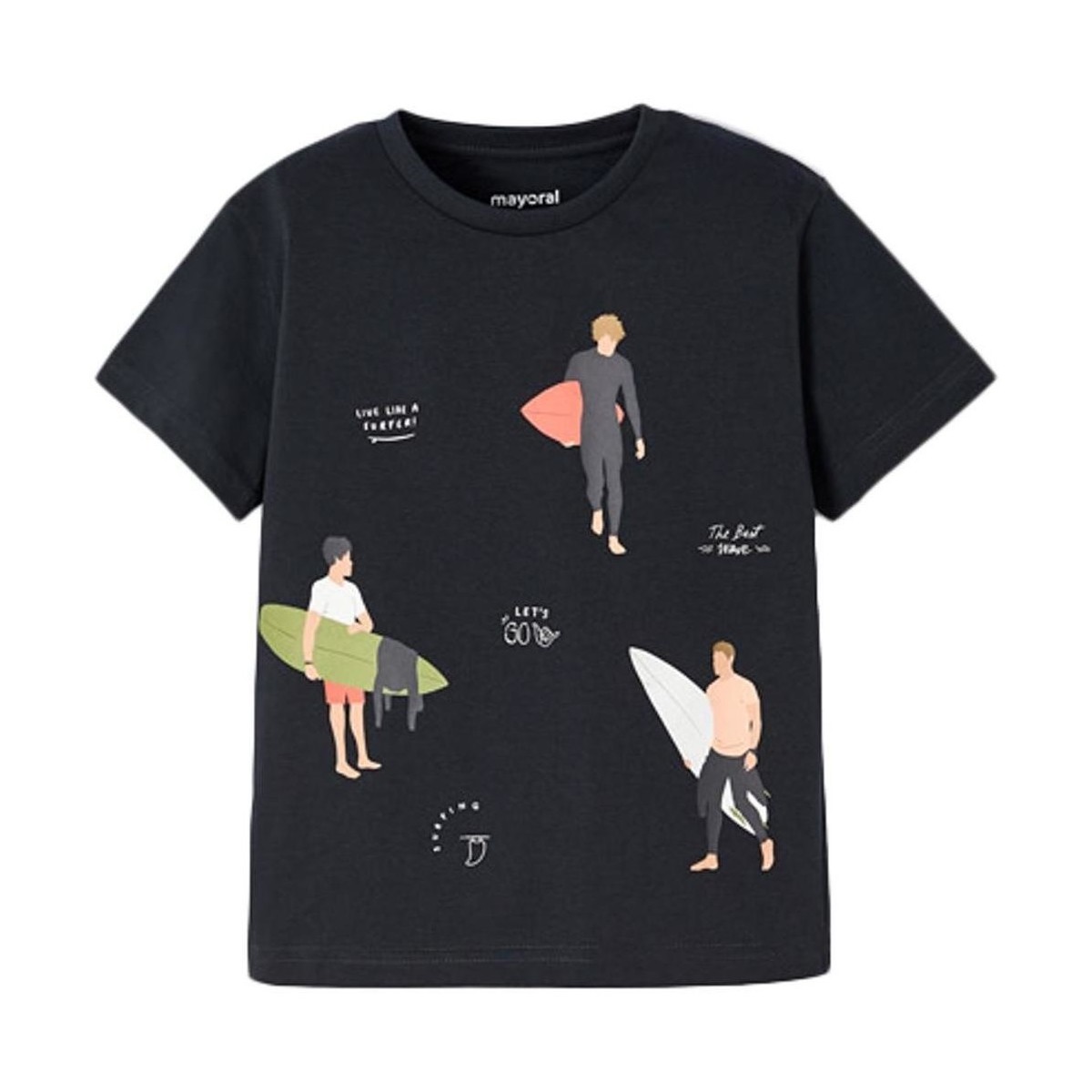 Textiel Jongens T-shirts & Polo’s Mayoral  Zwart