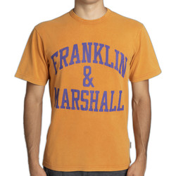 Textiel Heren T-shirts korte mouwen Franklin & Marshall T-shirt à manches courtes Oranje