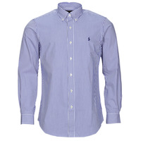 Textiel Heren Overhemden lange mouwen Polo Ralph Lauren ZSC11C-CUBDPPCS-LONG SLEEVE-SPORT SHIRT Blauw / Wit