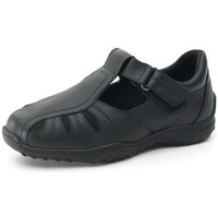 Schoenen Heren Sandalen / Open schoenen Calzamedi COMFORTABEL EN BREED DIABETISCH HEREN SANDAAL Zwart