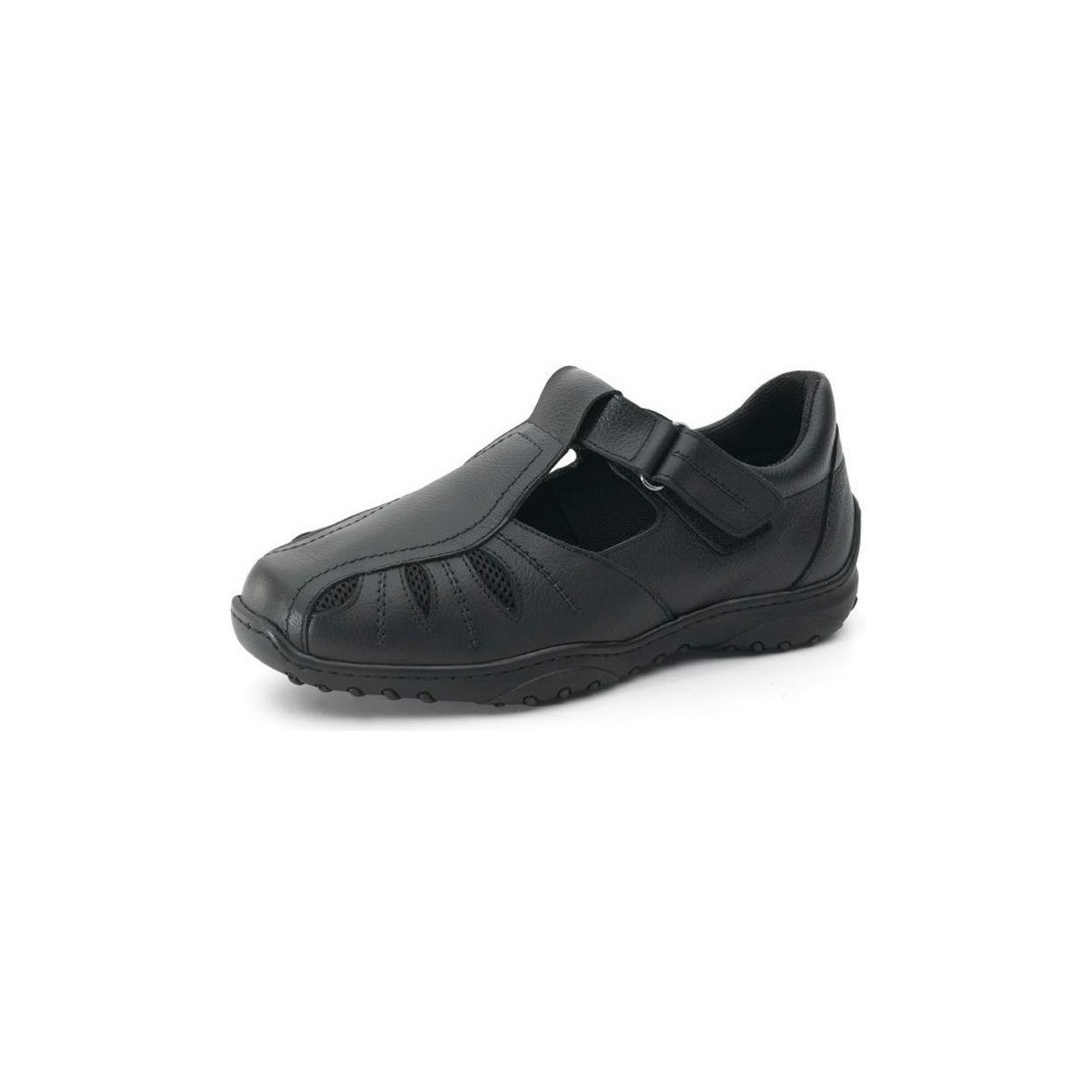 Schoenen Heren Sandalen / Open schoenen Calzamedi COMFORTABEL EN BREED DIABETISCH HEREN SANDAAL Zwart