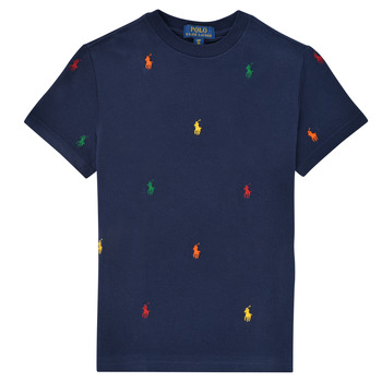 Textiel Jongens T-shirts korte mouwen Polo Ralph Lauren  Marine