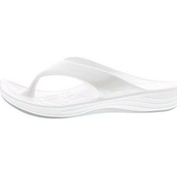 Schoenen Dames slippers Aetrex Women's Lynco Flips Shimmer Wit
