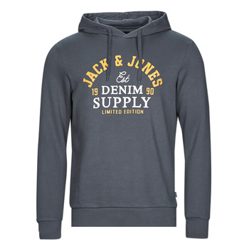 Textiel Heren Sweaters / Sweatshirts Jack & Jones JJELOGO SWEAT HOOD 2 COL Blauw