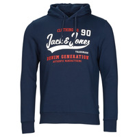 Textiel Heren Sweaters / Sweatshirts Jack & Jones JJELOGO SWEAT HOOD 2 COL Marine