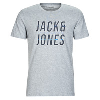 Textiel Heren T-shirts korte mouwen Jack & Jones JJXILO TEE SS CREW NECK Grijs