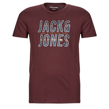Textiel Heren T-shirts korte mouwen Jack & Jones JJXILO TEE SS CREW NECK Bordeau