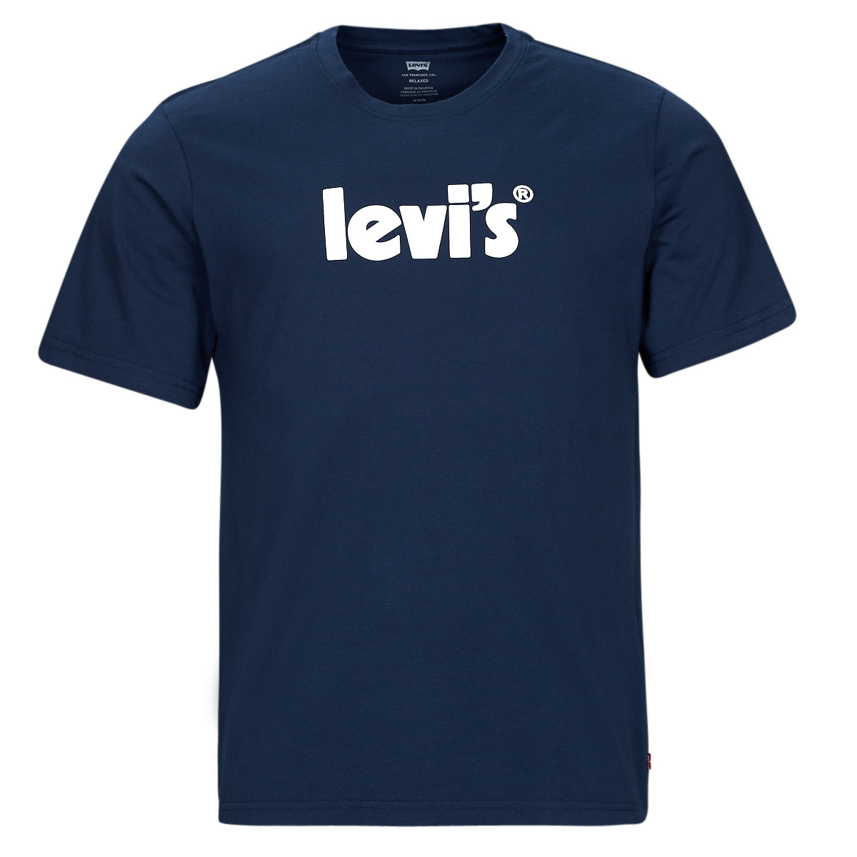 Levi's - T-shirt Logo Donkerblauw - S - Regular-fit