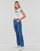 Textiel Dames T-shirts korte mouwen Levi's GRAPHIC RINGER MINI TEE Bright / Wit / Sargasso / Sea