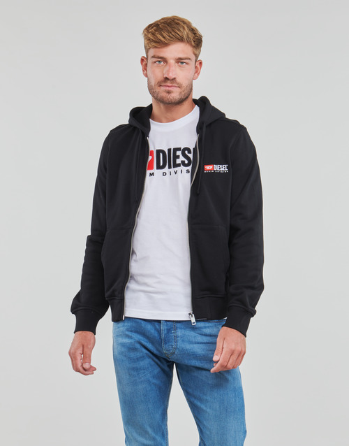 Textiel Heren Sweaters / Sweatshirts Diesel S-GINN-HOOD-ZIP-DIV Zwart