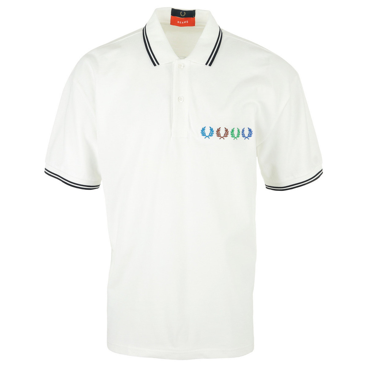 Textiel Heren T-shirts & Polo’s Fred Perry Beams Twin Tipped Polo Shirt Wit