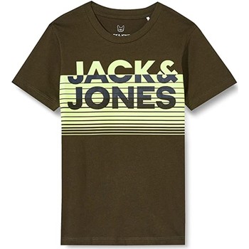Textiel Jongens T-shirts korte mouwen Jack & Jones CAMISETA VERDE NIO JACKJONES 12190494 Groen
