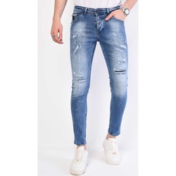 Textiel Heren Skinny jeans Local Fanatic Lichte Jeans Gaten Blauw