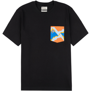 Textiel Heren T-shirts korte mouwen Penfield T-shirt  Printed Chest Pocket Zwart