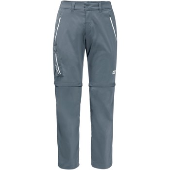 Textiel Heren Broeken / Pantalons Jack Wolfskin Pantalon  Overland Zip Away Grijs