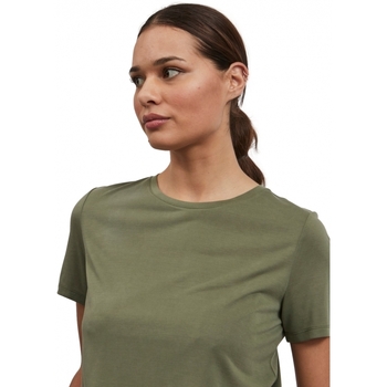 Vila Modala O Neck T-Shirt - Four Leaf Clover Groen