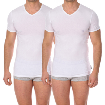 Textiel Heren T-shirts korte mouwen Bikkembergs BKK1UTS02BI-WHITE Wit