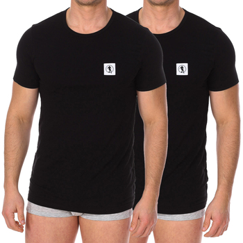 Textiel Heren T-shirts korte mouwen Bikkembergs BKK1UTS07BI-BLACK Zwart