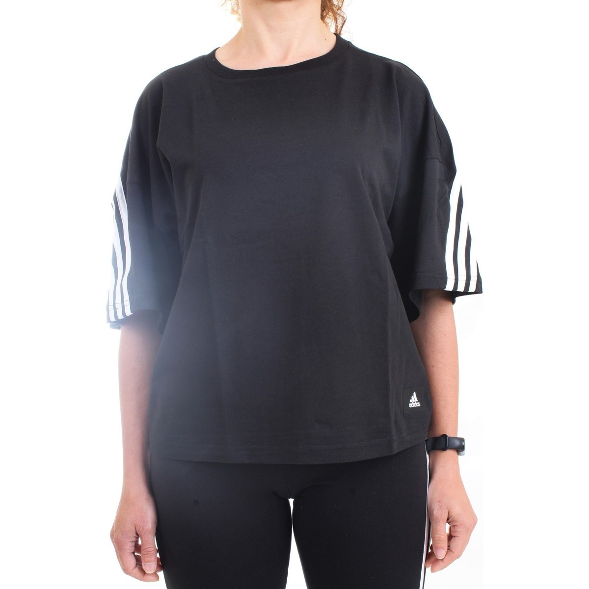 Textiel Dames T-shirts korte mouwen adidas Originals HE03 Zwart