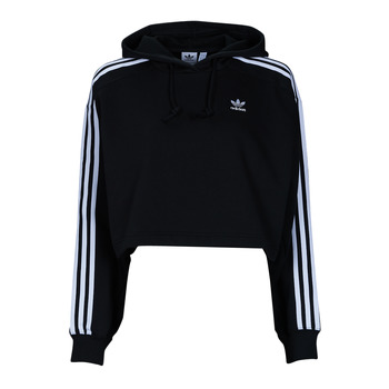 Textiel Dames Sweaters / Sweatshirts adidas Originals SHORT HOODIE Zwart