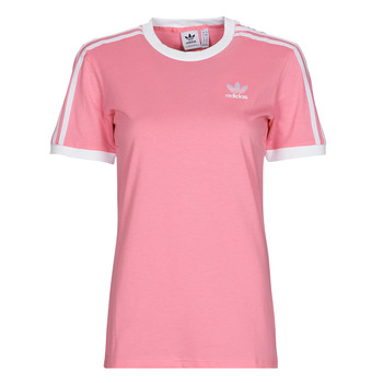 Textiel Dames T-shirts korte mouwen adidas Originals 3 STRIPES TEE Roze / Bonheur