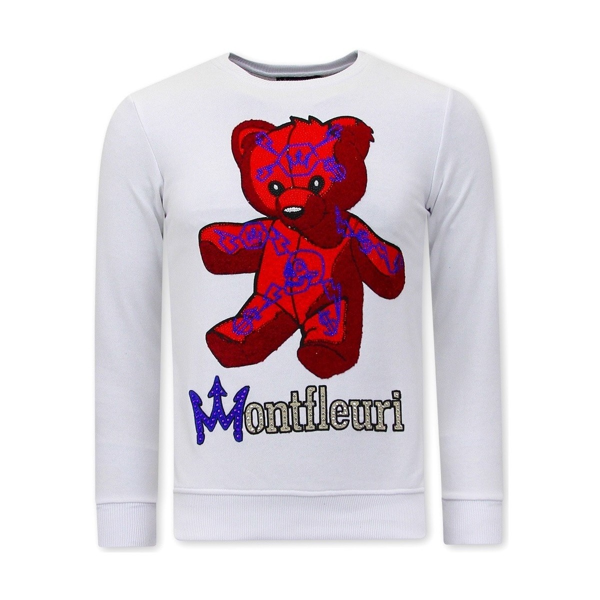 Textiel Heren Sweaters / Sweatshirts Tony Backer Print Teddy Bear Wit