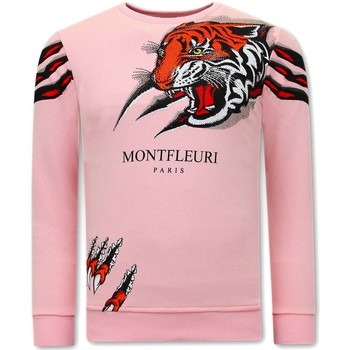 Textiel Heren Sweaters / Sweatshirts Tony Backer Print Tiger Head Roze