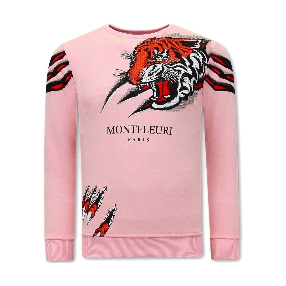 Textiel Heren Sweaters / Sweatshirts Tony Backer Print Tiger Head Roze