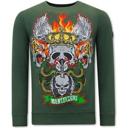 Textiel Heren Sweaters / Sweatshirts Tony Backer Print Skull Head Groen
