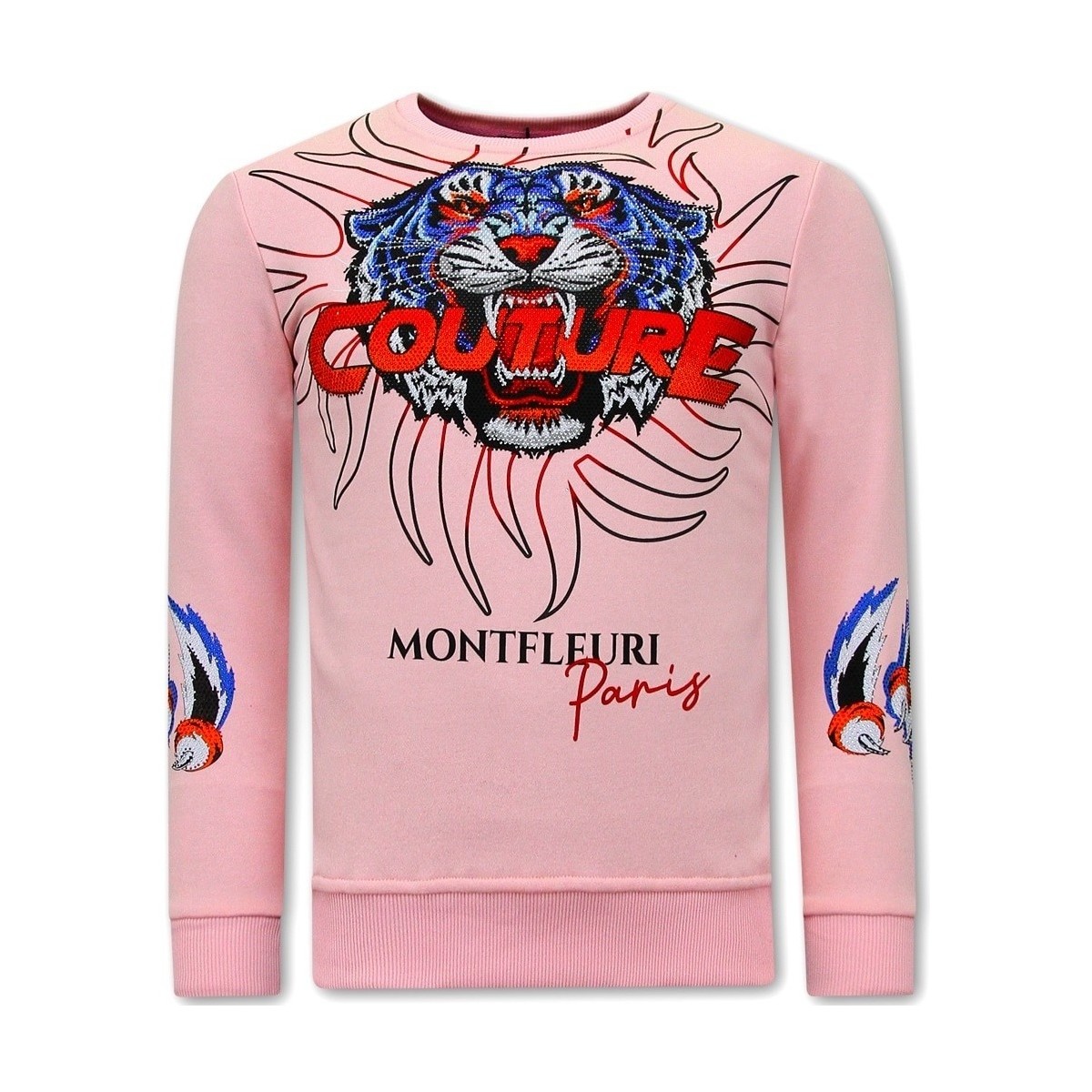 Textiel Heren Sweaters / Sweatshirts Tony Backer Print Tiger Couture Roze