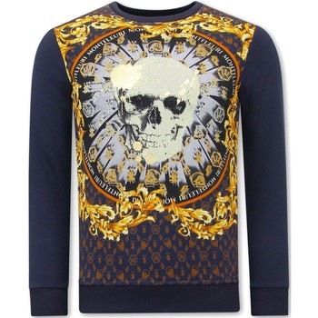 Textiel Heren Sweaters / Sweatshirts Tony Backer Print Skull Strass Blauw